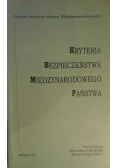 Kryteria bezpieczeństwa międzynarodowego państwa