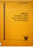 Rodzina samotnej matki jako środowisko wychowawcze
