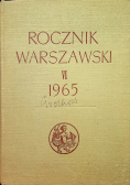 Rocznik warszawski VI 1965