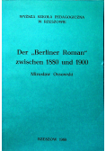 Der Berliner Roman zwischen 1880 und 1900