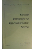 Kryteria bezpieczeństwa międzynarodowego państwa