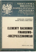 Elementy rachunku finansowo - ubezpieczeniowego