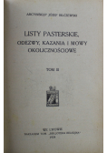 Listy pasterskie odezwy kazania i mowy okolicznościowe Tom III 1924 r