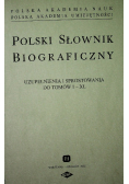 Polski Słownik Biograficzny uzupełnienie i sprostowanie do tomów I XL