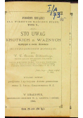 Sto uwag krótkich a ważnych myślącym o swem zbawieniu 1896 r