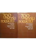 700 lat myśli Polskiej filozofia i myśl społeczna w latach 1865 1895 2 części
