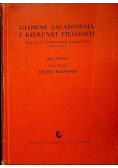 Główne zagadnienia i kierunki filozofii Teoria poznania