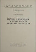 Przyimki przestrzenne w języku polskim, niemieckim i rumuńskim