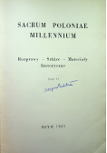 Sacrum Poloniae Millennium Tom II
