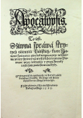 Apocalypsis to jest dziwna sprawa skrytych tajemnic Pańskich 1876r