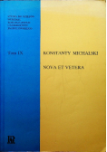 Nova et vetera tom IX