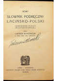 Nowy słownik podręczny łacińsko  polski 1922 r.