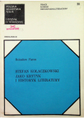 Stefan Kołaczkowski jako krytyk i historyk literatury