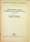 Dwudziesta piąta olimpiada matematyczna