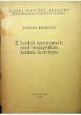 Z badań terenowych nad cieszyńskim haftem ludowym