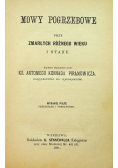 Mowy pogrzebowe przy zmarłych różnego wieku i stanu 1891 r