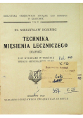 Technika mięsienia leczniczego masaż 1927r.