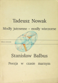 Modły jutrzenne modły wieczorne Poezja w czasie marnym