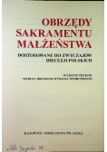Obrzędy Sakramentu Małżeństwa