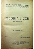 Teoria liczb 1925 r