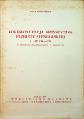 Korespondencja artystyczna Elżbiety Sieniawskiej