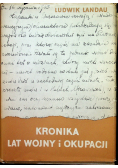 Kronika lat Wojny i okupacji