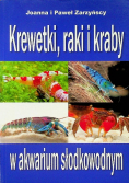 Krewetki raki i kraby w akwarium słodkowodnym