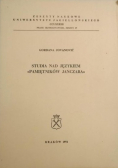 Studia nad językiem Pamiętników Janczara