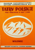 Tatry Polskie Mapa topograficzna w skali 1 10 000 Wołowiec