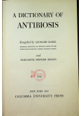 A Dictionary of Antibiosis
