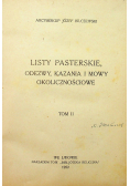Listy pasterskie odezwy kazania i mowy okolicznościowe Tom II 1922 r