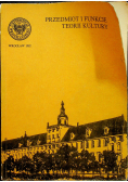 Przedmiot i funkcje teorii kultury