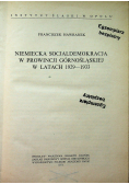 Niemiecka socjaldemokracja w prowincji górnośląskiej w latach 1929-1933
