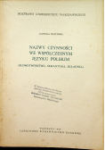 Nazwy czynności we współczesnym języku polskim