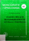 Analiza relacji długookresowych Estymacja i weryfikacja