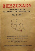 Bieszczady Szkicowa Mapa Szlaków Turystycznych Lato