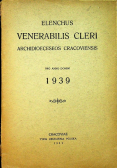 Elenchus Venerabilis Cleri Archidioeceseos Cracoviensis 1939 r