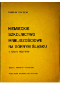 Niemieckie szkolnictwo mniejszościowe na górnym śląsku w latach 1922 1939