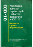 Klasyfikacja zaburzeń psychicznych i zaburzeń zachowania w ICD-10