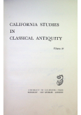 California studies in classical antiquity Volume 10