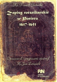 Zapisy rocznikarskie w Poniecu 1617 1651