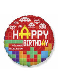 Balon foliowy Happy Birthday Bricks FX 46cm