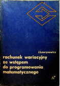 Rachunek wariacyjny ze wstępem do