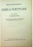 Mickiewicz  Dzieła poetyckie Reprint z 1933 r.