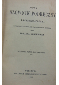 Nowy słownik podręczny łacińsko-polski, 1929r.