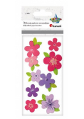 Dekoracje samoprzylepne 3D kwiaty mix 7szt