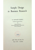 Sample design in business research