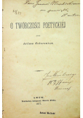 O twórczości poetyckiej 1877 r