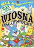 Wiosna z zajączkiem Naklej wytnij pomaluj