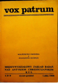Vox Patrum 8 9 1985